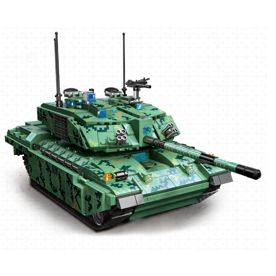 1298PCS Military WW2 Challenger Ⅱ Main Battle Tank Model Toy Building Block Brick Gift Kids Compatible Lego