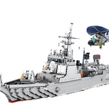 Load image into Gallery viewer, 2130PCS Military WW2 PLA NAVY Type 052D Luyang Class Guided Missile Destroyer Figure Model Toy Building Block Brick Gift Kids Compatible Lego
