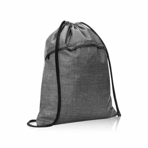 Thirty one GYM school Sports Riding Backpack 31 gift Bag drawstring cinch sac in Charcoal Crosshatch