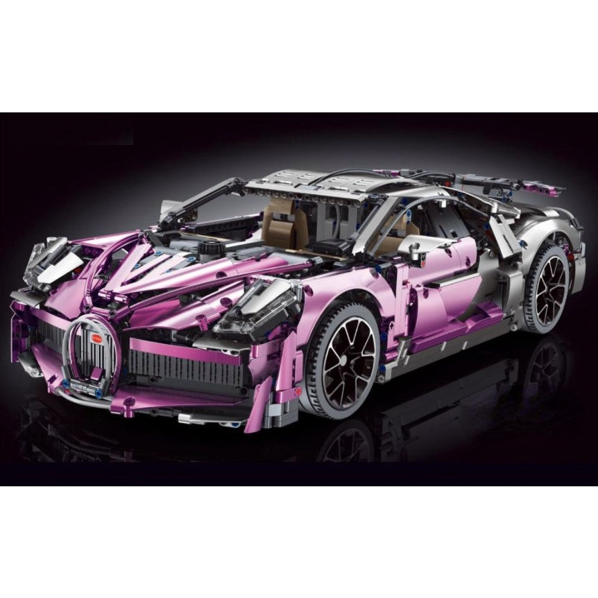 3728PCS MOC Technic Large Purple Bugitti Veyron Super Racing Sports Car Model Toy Building Block Brick Gift Kids Compatible Lego 1:8