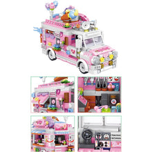 Load image into Gallery viewer, MOC Micro Mini Food Fruit Ice Cream Sushi Burger Vending Truck Car Model Toy Building Block Brick Gift Kids
