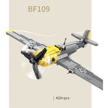 Load image into Gallery viewer, 426PCS Military WW2 BF109 Air Fighter Plane Model Figures Building Block Brick Gift Set Kids New
