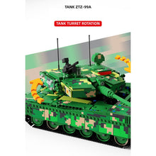 Load image into Gallery viewer, 1918PCS Military WW2 Large Type ZTZ 99A Main Tank Model Toy Building Block Brick Gift Kids Compatible Lego
