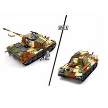 Load image into Gallery viewer, 930PCS MOC Military WW2 2in1 King Tiger Heavy Tank Panzerkampfwagen VI Ausf.B Figure Model Toy Building Block Brick Gift Kids Compatible Lego
