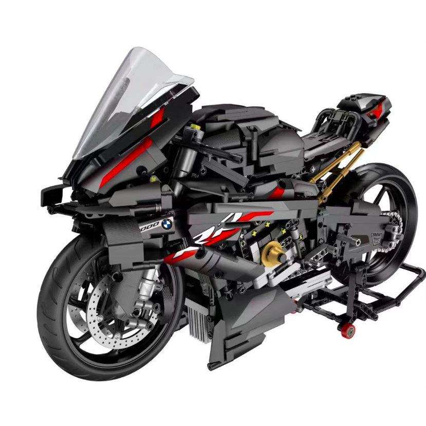 2079PCS MOC Technic Large Black S1000RR Motor Bike Motorcycle Model Toy Building Block Brick Gift Kids Compatible Lego 1:5