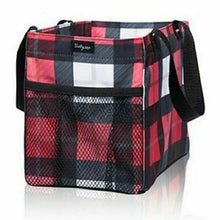 Load image into Gallery viewer, Thirty One All in One Organizer mini tote beach lunch Cosmetic bag 31 Gift in Check Mate New
