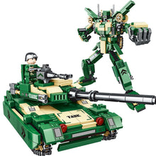 Load image into Gallery viewer, 540PCS Military WW2 2in1 K2 Main Battle Tank Mecha Robot Figure Model Toy Building Block Brick Gift Kids Compatible Lego
