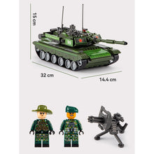 Load image into Gallery viewer, 501PCS Military WW2 Type ZTZ-99 Main Battle Tank Figure Model Toy Building Block Brick Gift Kids Compatible Lego
