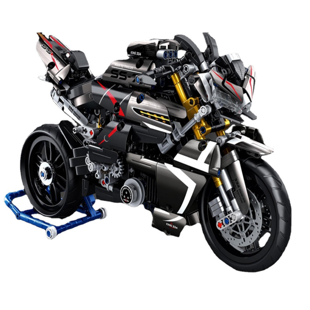1056PCS MOC Technic Speed B-King Motor Bike Motorcycle Model Toy Building Block Brick Gift Kids Compatible Lego