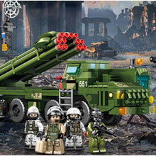 Load image into Gallery viewer, 692PCS Military WW2 Bazooka BM-30 Long Range Rocket Truck Figure Model Toy Building Block Brick Gift Kids Compatible Lego
