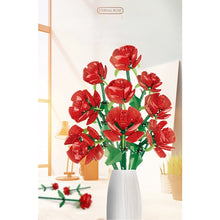 Load image into Gallery viewer, MOC Rose Flower Bouquet Romantic Love Valentine&#39;s Day Birthday Model Toy Building Block Brick Gift Kids Home Decoration Compatible Lego
