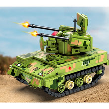 Load image into Gallery viewer, 302PCS MOC Military WW2 PGZ-09 Wheeled Self-Propelled Anti Aircraft Tank Figure Model Toy Building Block Brick Gift Kids Compatible Lego
