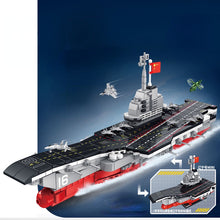 Load image into Gallery viewer, 702PCS Military WW2 Liaoning Aircraft Carrier Battle Ship Model Toy Building Block Brick Gift Kids Compatible Lego
