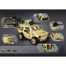Load image into Gallery viewer, 451PCS Military WW2 Wheeled Armoured Reconnaisance Car Vehicle Figure Model Toy Building Block Brick Gift Kids
