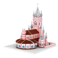 Load image into Gallery viewer, 7017PCS Architecture Pink Church Ho Chi Minh Vietnam Model Building Block Brick Toy Display Gift Set Kids New Compatible Lego
