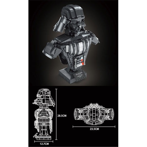 MOC Star War Hunter Trooper Darth Lord Bust Figure Model Toy Building Block Brick Gift Kids Compatible Lego