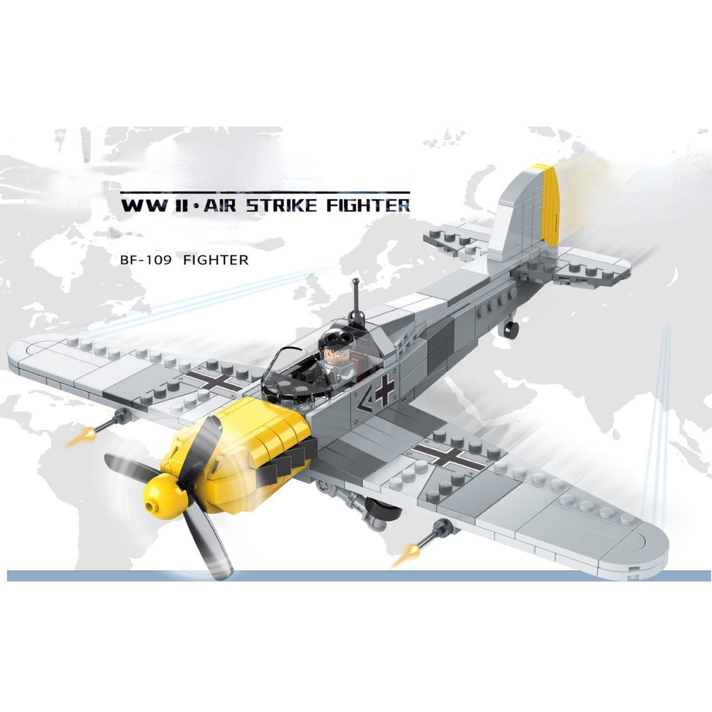 414PCS Military WW2 BF-109 ME-109 Air Fighter Aircraft Figure