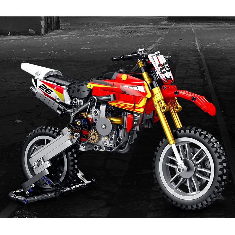 735PCS MOC Technic Yamaha YZ450 KTM  Motorcycle Motor Bike Model Toy Building Block Brick Gift Kids Compatible Lego