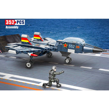 Load image into Gallery viewer, 352PCS Military WW2 J-15 Flying Shark Flanker Air Fighter Figure Model Toy Building Block Brick Gift Kids Compatible Lego
