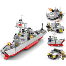 Load image into Gallery viewer, 515PCS Military WW2 4in1 Arleigh Burke Class Destroyer DDG51 Figure Model Toy Building Block Brick Gift Kids Compatible Lego
