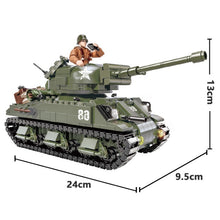 Load image into Gallery viewer, 920PCS Military M4 Sherman Capital Tank Model Figures Building Block Brick Toy Gift Set Kids New Compatible Lego

