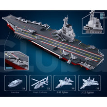 Load image into Gallery viewer, Military WW2 Large 003 PLA NAVY Fujian Aircraft Carrier Ship Model Toy Building Block Brick Gift Kids  1:450
