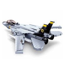 Load image into Gallery viewer, 404PCS Military WW2 F-14 Tomcat Air Fighter Aircraft Figure Model Toy Building Block Brick Gift Kids Compatible Lego 1:44
