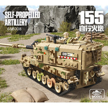 Load image into Gallery viewer, 1648PCS MOC Military Large 155 Self-Propelled Artillery Tank Figure Model Toy Building Block Brick Gift Kids Compatible Lego
