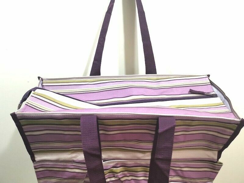 Thirty One Super Organizing Zip Top Utility tote bag 31 Gift in Plum S –  mycrazybuy store