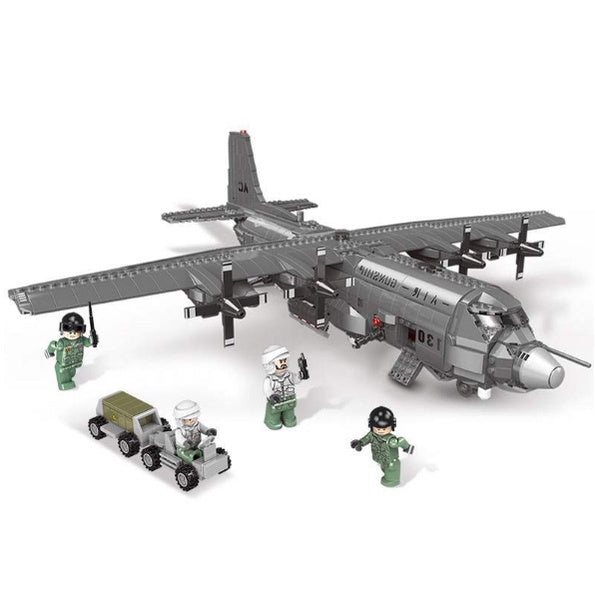 1713PCS Military Lockheed AC130 Air Gunship Plane Figures Model Toy Building Block Brick Gift Kids Compatible Lego