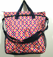 Load image into Gallery viewer, Thirty One Crossbody Organizing Utility Travel Mummy Tote Bag Zip Top 31 Gift in Tropical Twist
