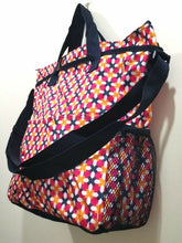 Load image into Gallery viewer, Thirty One Crossbody Organizing Utility Travel Mummy Tote Bag Zip Top 31 Gift in Tropical Twist
