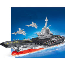 Load image into Gallery viewer, 502PCS Military WW2 Shandong PLA NAVY Aircraft Carrier Figure Model Toy Building Block Brick Gift Kids Compatible Lego
