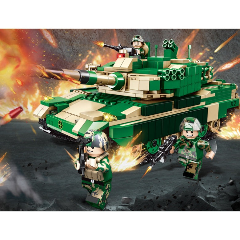 795PCS Military K2 Black Panther Tank Figures Model Toy Building Block Brick Gift Kids