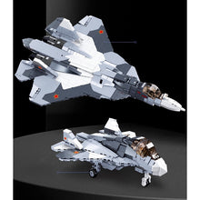 Load image into Gallery viewer, 893PCS Military WW2 2in1 Su-57 Felon Air Fighter Plane Figure Model Toy Building Block Brick Gift Kids
