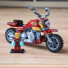 Load image into Gallery viewer, 245PCS MOC MOC Technic Speed Avengers Iron Figure Motorcycle Motor Bike Model Toy Building Block Brick Gift Kids Compatible Lego
