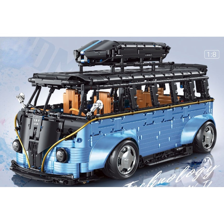 3299PCS MOC Technic VW T2 Mini Van Wagon VIP Wide Body Car Vehicle