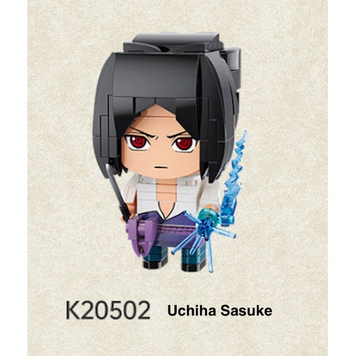 Uchiha Sasuke Naruto Cartoon Comic Mini Figure Minifigure Model Construction Action Toy Display Building Block Brick Educational Gift Set Kids Compatible Lego