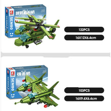 Load image into Gallery viewer, 545PCS Military WW2 4in3 Z-9 Tank Air Fighter Aircraft Helicopter Model Toy Building Block Brick Gift Kids Compatible Lego
