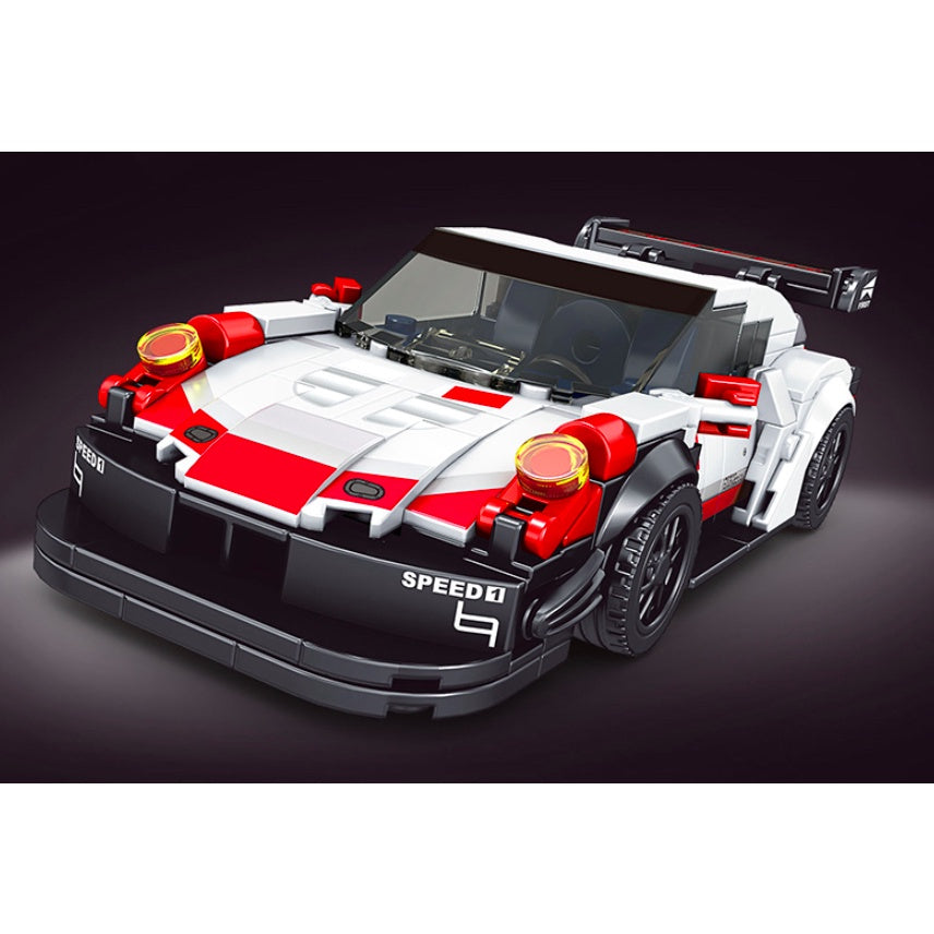 349PCS MOC Technic RSR Racing Sports Car Model Toy Building Block Brick Gift Kids Compatible Lego With Display Box