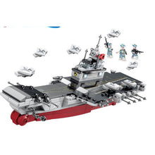 Load image into Gallery viewer, 421PCS Military WW2 001 Liaoning Class Aircraft Carrier Figure Model Toy Building Block Brick Gift Kids Compatible Lego
