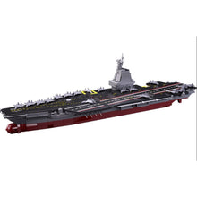 Load image into Gallery viewer, Military WW2 Large 003 PLA NAVY Fujian Aircraft Carrier Ship Model Toy Building Block Brick Gift Kids  1:450
