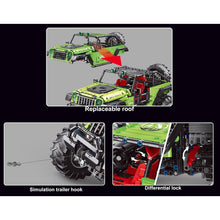 Load image into Gallery viewer, 2680PCS Technic Jeep Wrangler Off Road SUV Car Yellow Static Version Model Building Block Brick Toy Gift Set Kids New Compatible Lego
