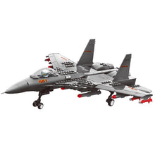 Load image into Gallery viewer, 281PCS Military J-15 Flying Shark Jet Air Fighter Plane Model Building Block Brick Toy Gift Set Kids New Compatible Lego
