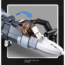Load image into Gallery viewer, 893PCS Military WW2 2in1 Su-57 Felon Air Fighter Plane Figure Model Toy Building Block Brick Gift Kids
