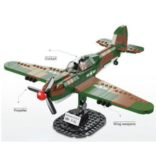 Load image into Gallery viewer, 411PCS Military WW2 P-40 Warhawk Air Fighter Aircraft Figure Model Toy Building Block Brick Gift Kids Compatible Lego
