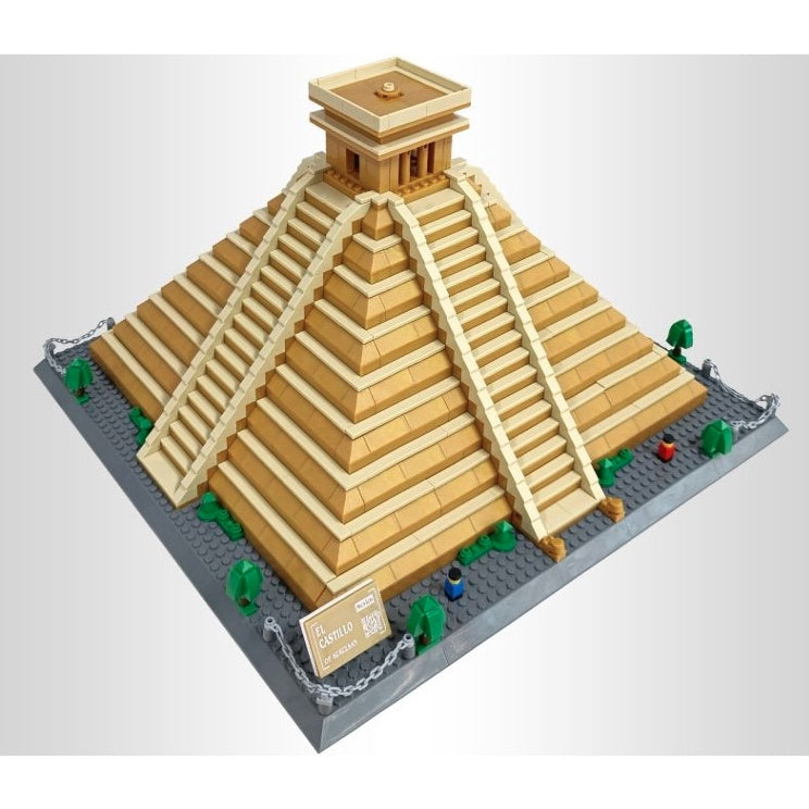 Lake Taupo Mediator Saga 1340PCS Architecture El Castillo Mexico Building Block Brick Model To –  mycrazybuy store