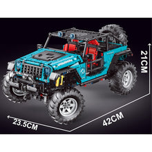 Load image into Gallery viewer, 2680PCS Technic Jeep Wrangler Off Road SUV Car Blue Static Version Model Building Block Brick Toy Gift Set Kids New Compatible Lego
