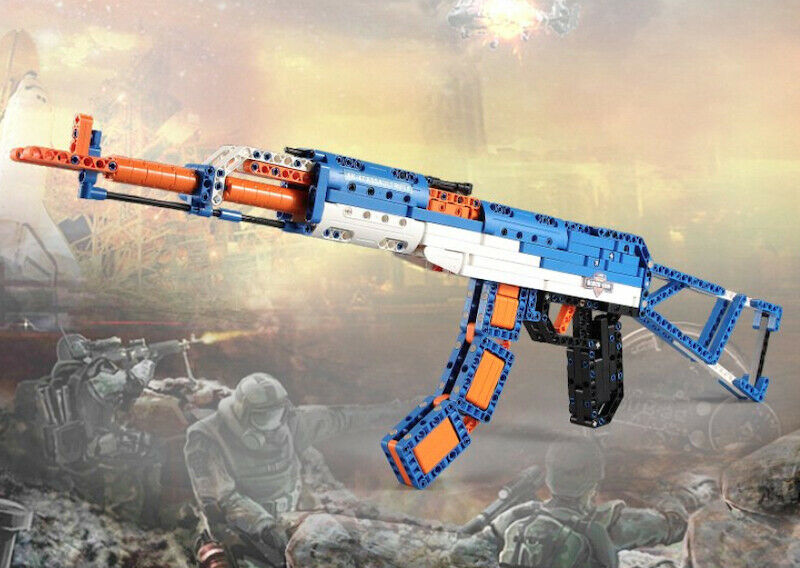498PCS Military AK47 Assault Rifle Scar Gun Building Blocks Bricks Model Educational Toy Fully Compatible With Lego