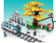 Load image into Gallery viewer, 907PCS MOC City Beijing Train MTR Station Building Blocks Brick Educational Toy Model Figure Fully
